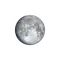 Zunehmender Mond mit Horizont
