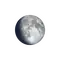 Zunehmender Mond mit Horizont