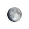 Zunehmender Mond mit Horizont