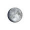 Zunehmender Mond mit Horizont