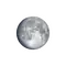 Zunehmender Mond mit Horizont