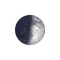 Zunehmende Sichel mit Horizont