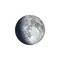 Zunehmender Mond mit Horizont
