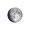 Zunehmender Mond mit Horizont