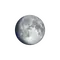 Zunehmender Mond mit Horizont