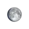 Zunehmender Mond mit Horizont