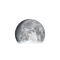 Zunehmender Mond mit Horizont