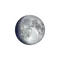 Zunehmender Mond mit Horizont
