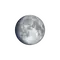 Zunehmender Mond mit Horizont