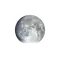 Zunehmender Mond mit Horizont