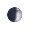 Zunehmende Sichel mit Horizont