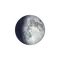 Zunehmender Mond mit Horizont