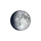 Zunehmender Mond mit Horizont