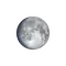 Zunehmender Mond mit Horizont