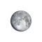 Zunehmender Mond mit Horizont