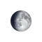 Zunehmender Mond mit Horizont