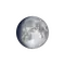 Zunehmender Mond mit Horizont