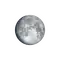 Zunehmender Mond mit Horizont