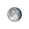 Abnehmender Mond mit Horizont