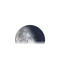 Abnehmender Mond mit Horizont