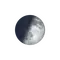 Zunehmende Sichel mit Horizont