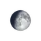 Zunehmender Mond mit Horizont