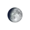 Zunehmender Mond mit Horizont