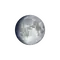 Zunehmender Mond mit Horizont