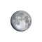 Zunehmender Mond mit Horizont