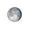 Abnehmender Mond mit Horizont