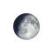 Zunehmender Mond mit Horizont