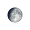 Zunehmender Mond mit Horizont