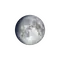 Zunehmender Mond mit Horizont