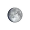 Zunehmender Mond mit Horizont