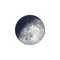 Zunehmender Mond mit Horizont