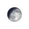 Zunehmender Mond mit Horizont