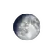 Zunehmender Mond mit Horizont