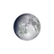 Zunehmender Mond mit Horizont