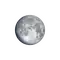 Zunehmender Mond mit Horizont