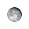 Abnehmender Mond mit Horizont