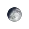 Zunehmender Mond mit Horizont