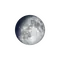 Zunehmender Mond mit Horizont