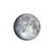 Zunehmender Mond mit Horizont