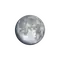 Zunehmender Mond mit Horizont