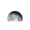 Abnehmender Mond mit Horizont