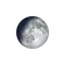 Zunehmender Mond mit Horizont