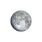 Zunehmender Mond mit Horizont