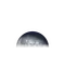 Abnehmender Mond mit Horizont