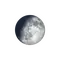 Zunehmender Mond mit Horizont