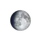 Zunehmender Mond mit Horizont
